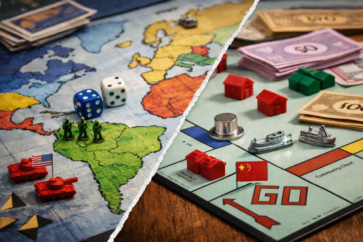 EEUU juega al TEG, China al Monopoly